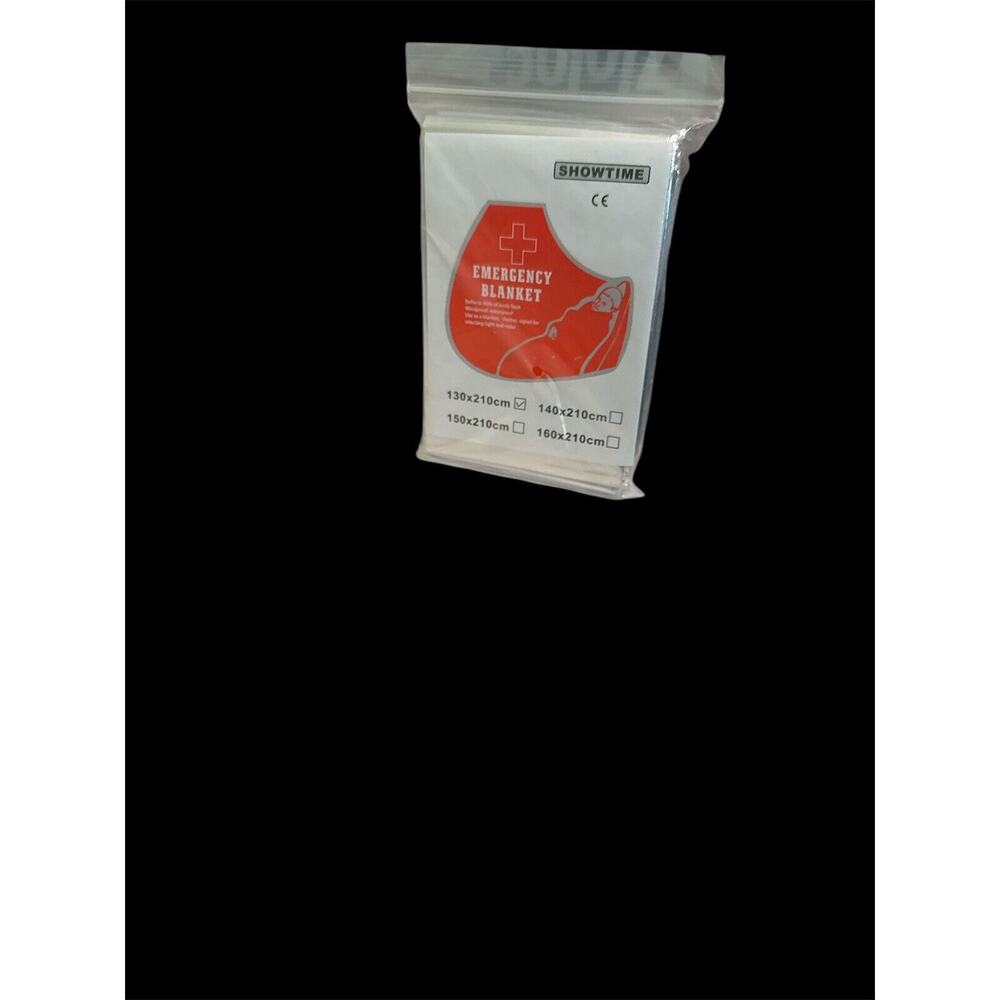 Showtime Emergency Blanket 130X210cm Silver Reflecting Waterproof Windproof